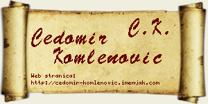 Čedomir Komlenović vizit kartica